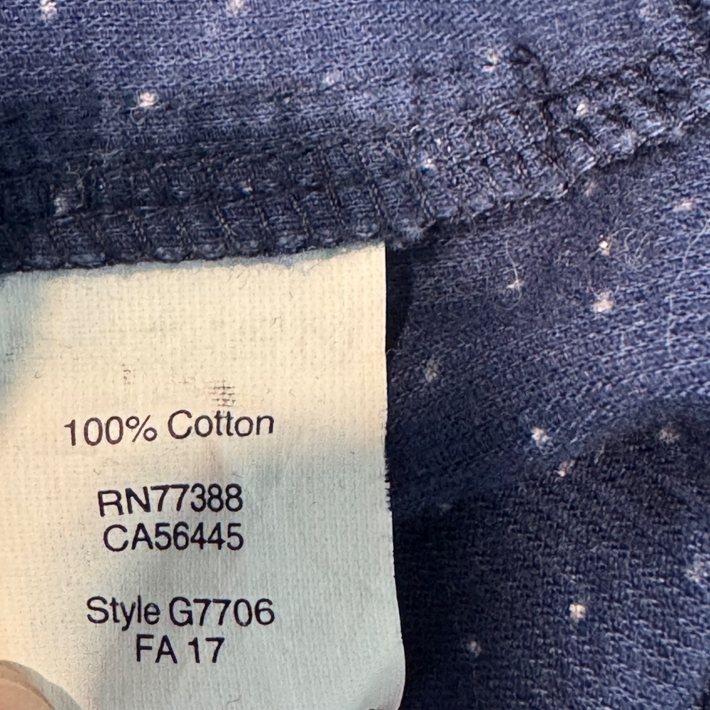 J.Crew Navy Dot Button Front Shirt Dress Cotton Casual Midi‎ - Picture 9 of 12